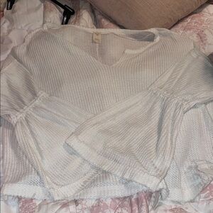 Women's White Textured Top